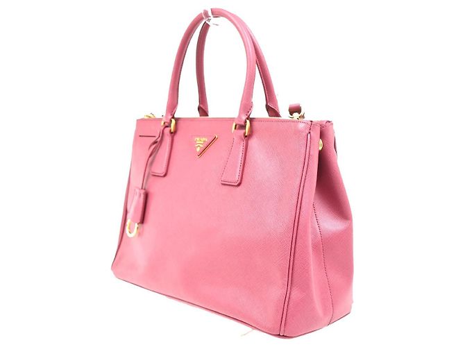 Prada Double Zip Lux Convertible Tote Saffiano Leather XL Rosa - vista 3