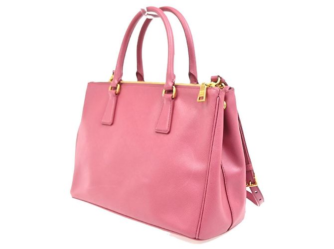 Prada Double Zip Lux Convertible Tote Saffiano Leather XL Rosa - vista 4