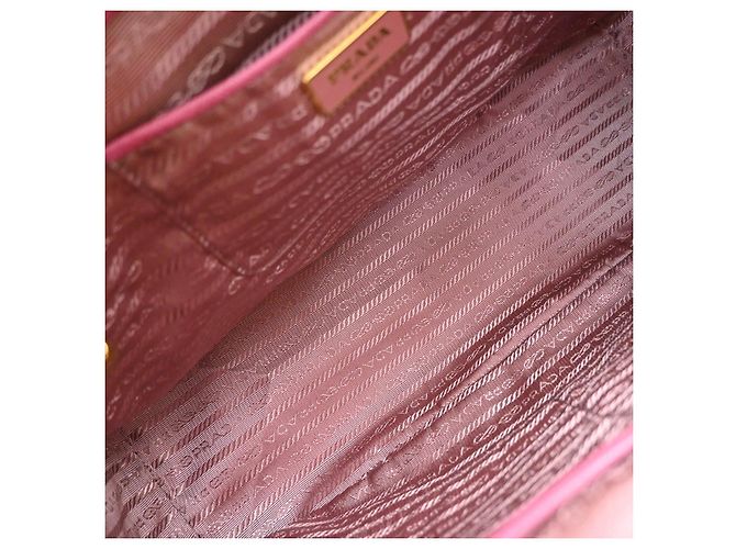 Prada Double Zip Lux Convertible Tote Saffiano Leather XL Rosa - vista 5