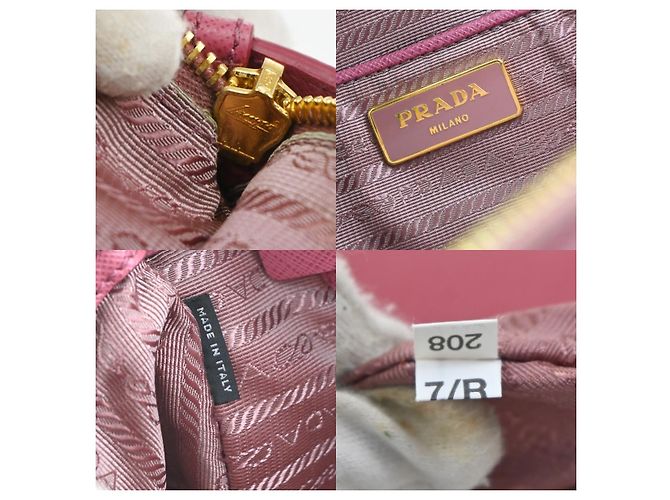 Prada Double Zip Lux Convertible Tote Saffiano Leather XL Rosa - vista 6