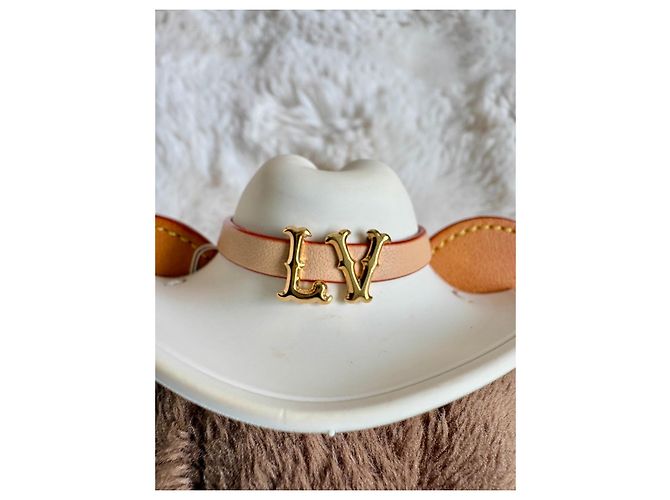 Louis Vuitton Louis Bear Ciondolo Western Cowboy M03176 Marrone Bianco Rosso D'oro - vista 7