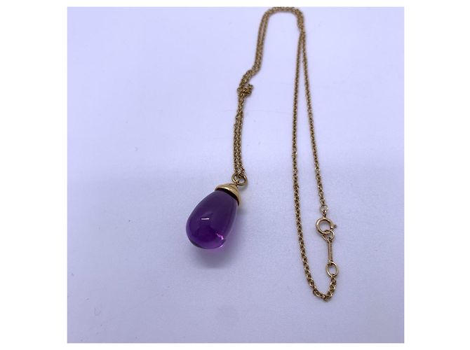 Collana con Pendente Tiffany & Co. Waterdrop Bullet Ametista in Oro 18K D'oro - vista 4