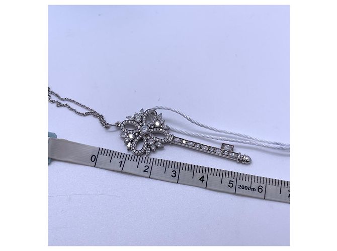 Collana Tiffany & Co. Victoria Key in Oro Bianco e Diamanti Argento - vista 7