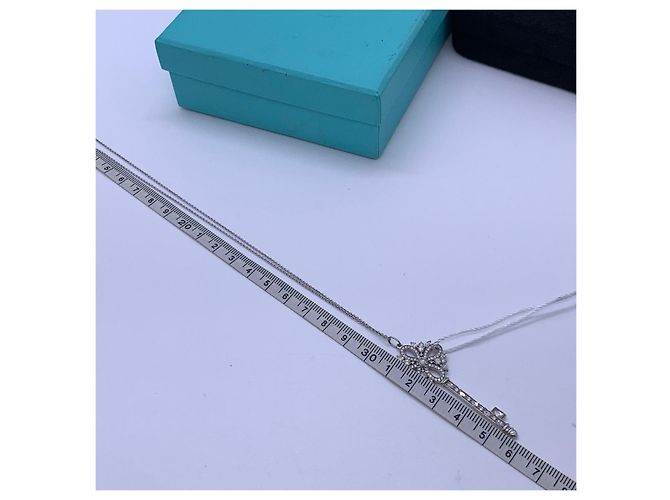 Collana Tiffany & Co. Victoria Key in Oro Bianco e Diamanti Argento - vista 8