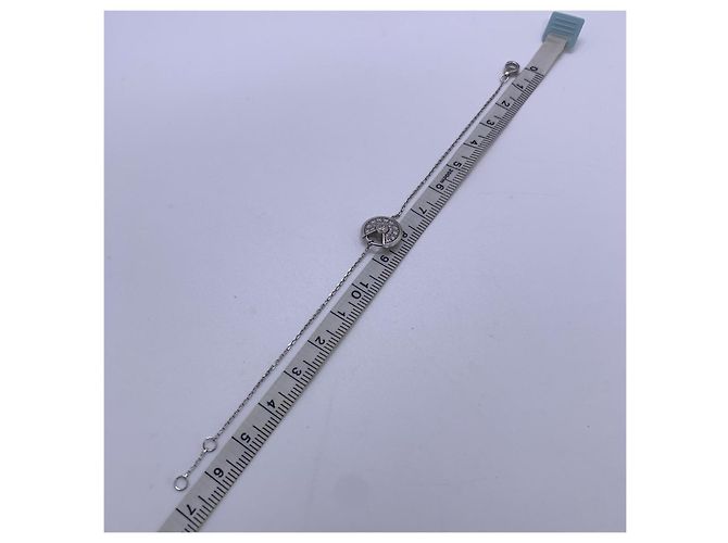 Bracciale Cartier Amulette in Oro Bianco e Diamanti Argento - vista 5