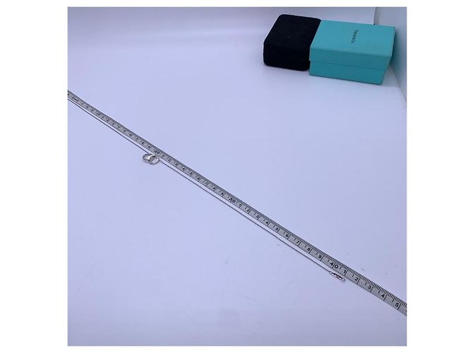 Collana Tiffany & Co. Charma Doppio Anello Diamanti Oro Bianco 18k Argento - vista 6