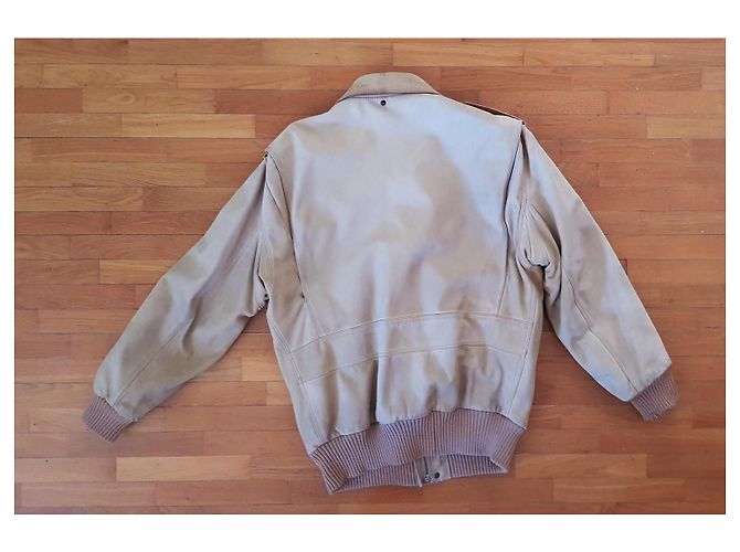 Timberland Herren Bomberjacke Beige Leder Braun Mehrfarben - Ansicht 8