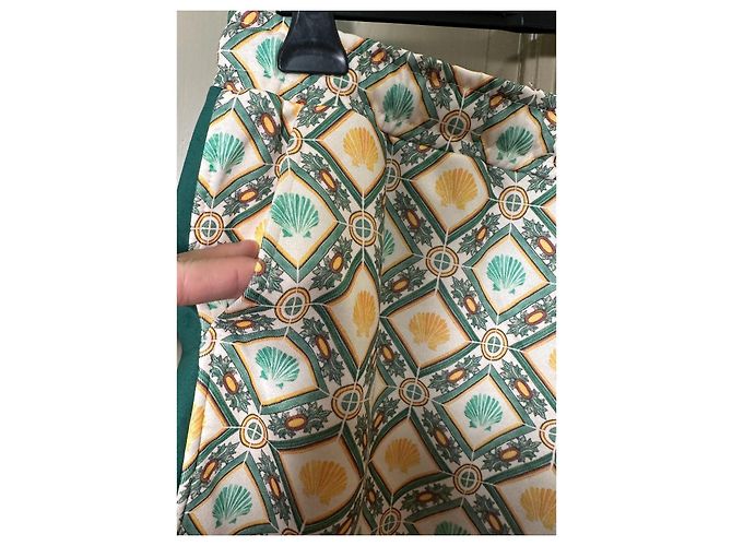 Autre Marque Drôle de Monsieur gemusterte Shorts Weiß Grün Gelb - Ansicht 4