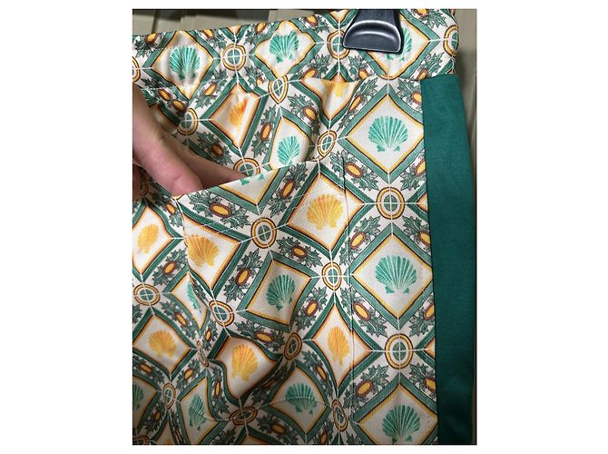 Autre Marque Drôle de Monsieur gemusterte Shorts Weiß Grün Gelb - Ansicht 5