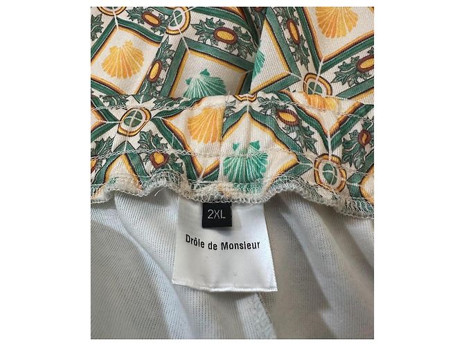 Autre Marque Drôle de Monsieur gemusterte Shorts Weiß Grün Gelb - Ansicht 6