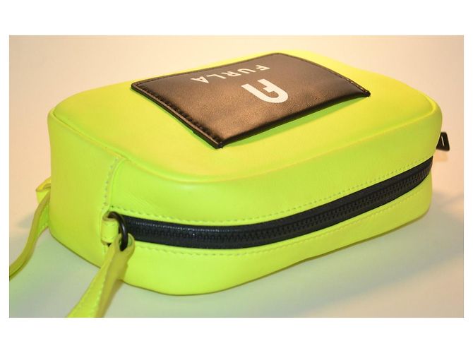 Borsa a tracolla Furla in pelle giallo neon - vista 6