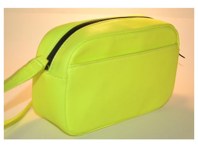Borsa a tracolla Furla in pelle giallo neon - vista 7