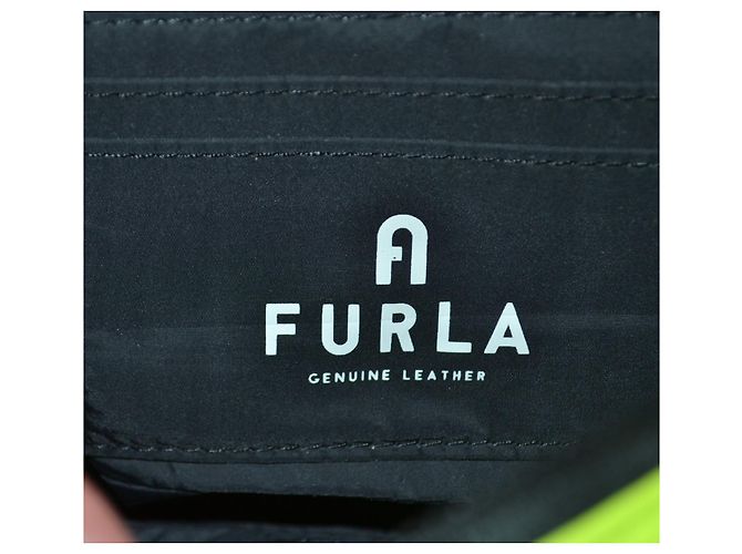 Borsa a tracolla Furla in pelle giallo neon - vista 9