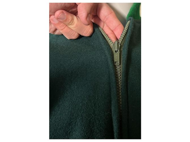 Iceberg Vernice Fresca Michelangelo Bomber Jacket Green Wool Blend - view 5
