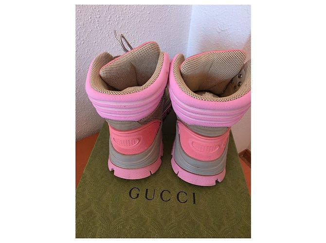 Gucci Scarponi da trekking Beige e Rosa Grigio - vista 5
