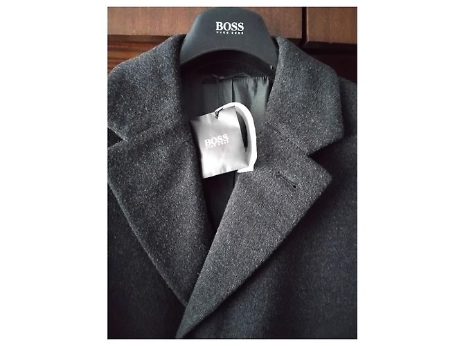 Casaco Hugo Boss De Tomaso Homem Lã Cinza antracite - vista 4