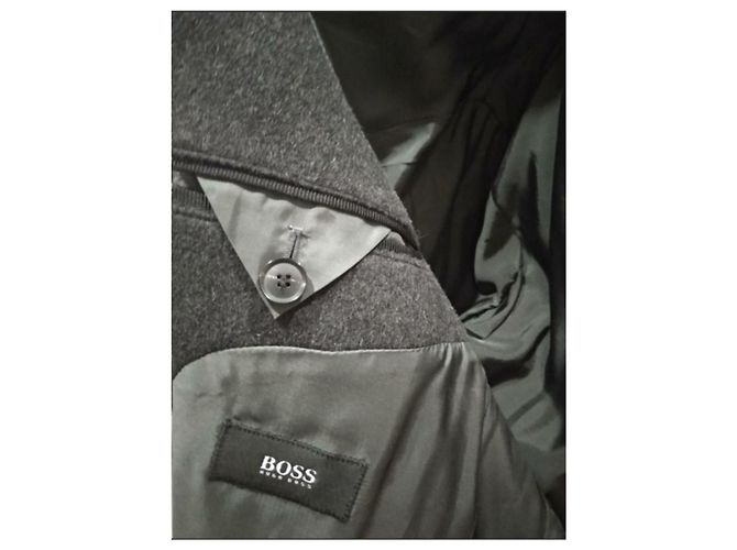 Casaco Hugo Boss De Tomaso Homem Lã Cinza antracite - vista 7