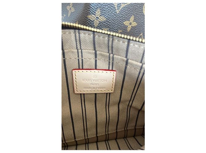 Borsa Tote Louis Vuitton Neverfull MM Monogram Canvas con pochette Marrone Monogramma - vista 10