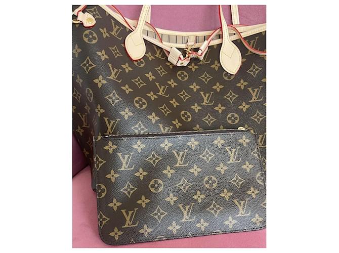 Borsa Tote Louis Vuitton Neverfull MM Monogram Canvas con pochette Marrone Monogramma - vista 4
