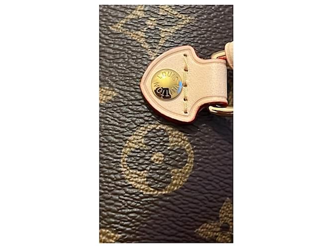 Borsa Tote Louis Vuitton Neverfull MM Monogram Canvas con pochette Marrone Monogramma - vista 7
