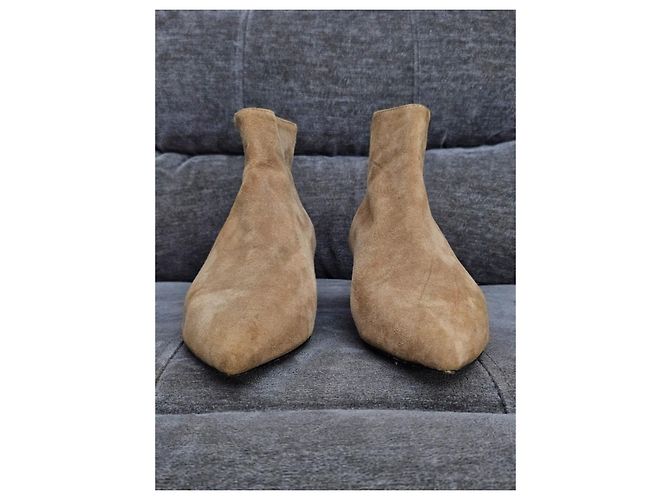 Dior Botines de ante marrón Castaño - vista 4
