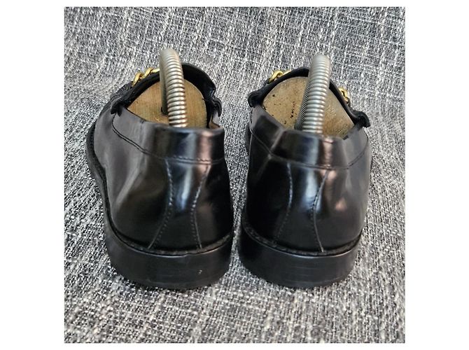 Céline Celine Mocasines de piel negra con cadena Negro - vista 13