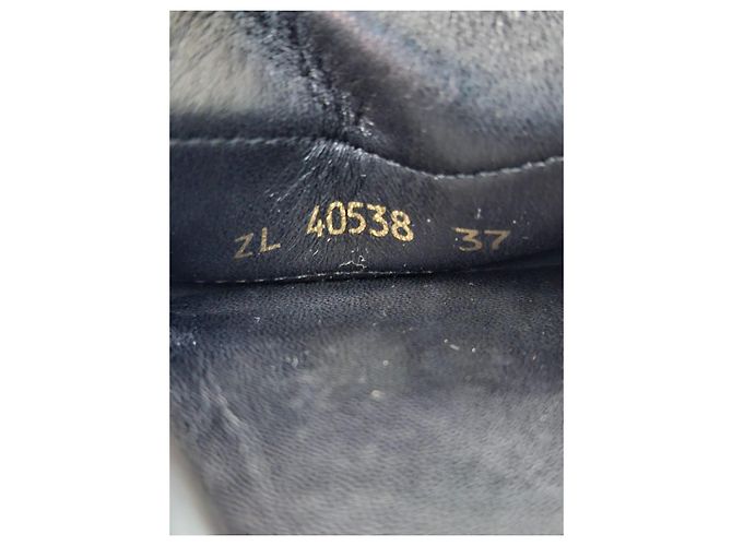 Céline Celine Mocasines de piel negra con cadena Negro - vista 16