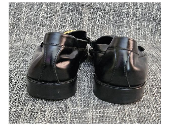 Céline Celine Mocasines de piel negra con cadena Negro - vista 8