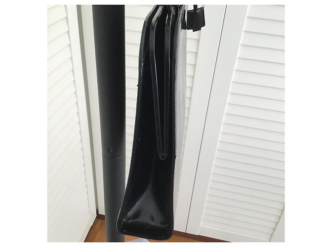 Borsa a mano Gucci Tom Ford pelle verniciata nera Nero - vista 11