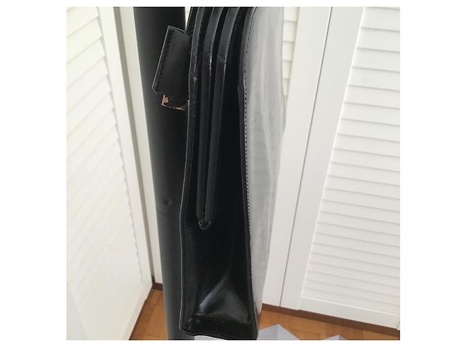 Borsa a mano Gucci Tom Ford pelle verniciata nera Nero - vista 12