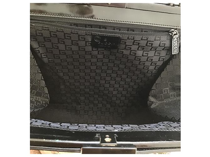 Borsa a mano Gucci Tom Ford pelle verniciata nera Nero - vista 18