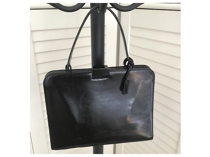 Borsa a mano Gucci Tom Ford pelle verniciata nera Nero - vista 2