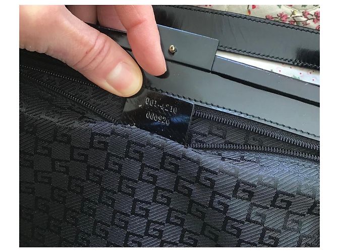 Borsa a mano Gucci Tom Ford pelle verniciata nera Nero - vista 20