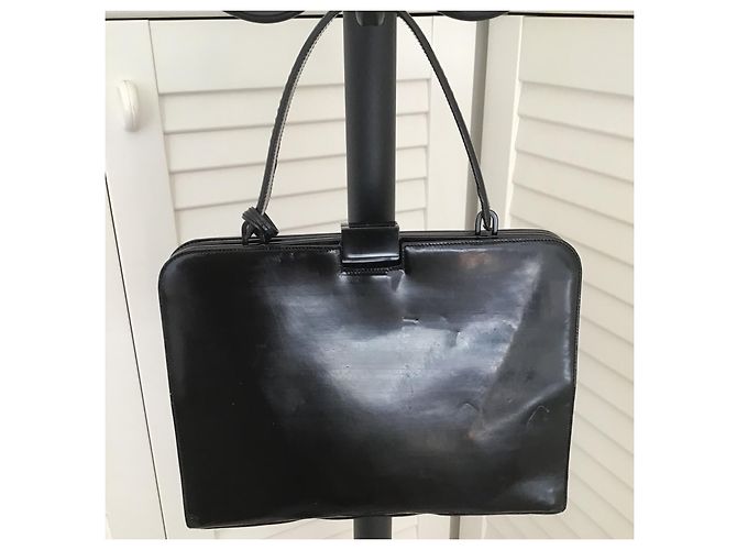 Borsa a mano Gucci Tom Ford pelle verniciata nera Nero - vista 4