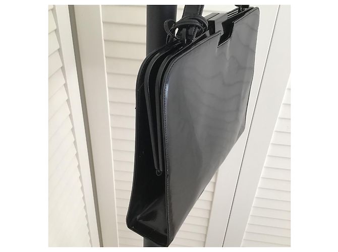 Borsa a mano Gucci Tom Ford pelle verniciata nera Nero - vista 5