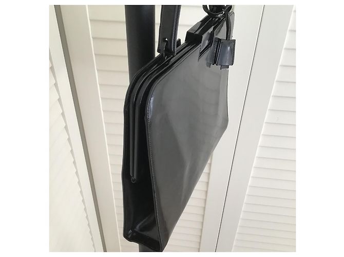 Borsa a mano Gucci Tom Ford pelle verniciata nera Nero - vista 6
