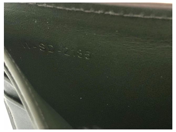Céline Celine Tricolor Trifold Leather Wallet Beige Green - view 10