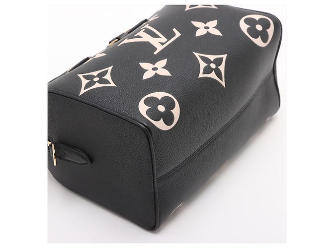 Louis Vuitton Speedy 25 Bandoulière Empreinte Leather Trunk Bag Black Nero - vista 4