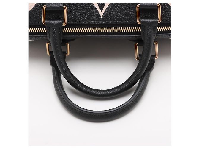 Louis Vuitton Speedy 25 Bandoulière Empreinte Leather Trunk Bag Black Nero - vista 5