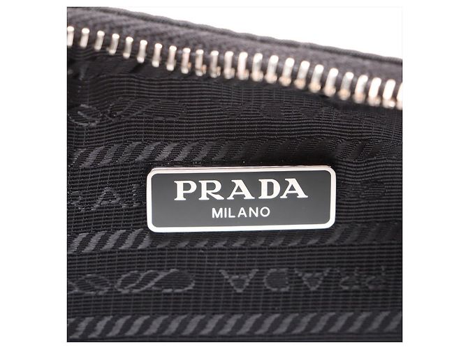 Prada Borsa a tracolla pouch Re-Edition 2005 in nylon Econyl Nero - vista 8