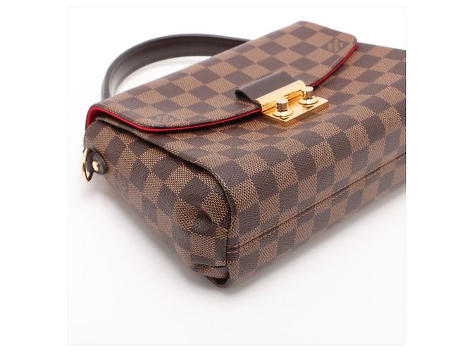 Louis Vuitton Croisette Canvas Top-handle Crossbody Damier Ebene Marrone - vista 4