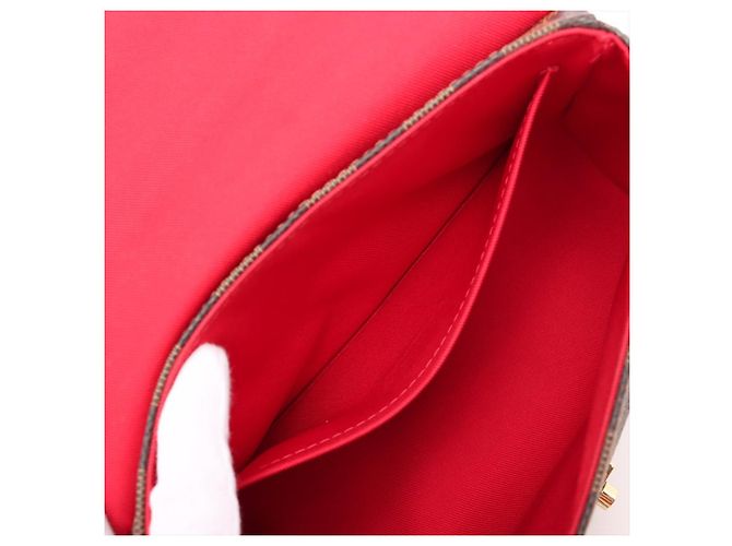 Louis Vuitton Croisette Canvas Top-handle Crossbody Damier Ebene Marrone - vista 9