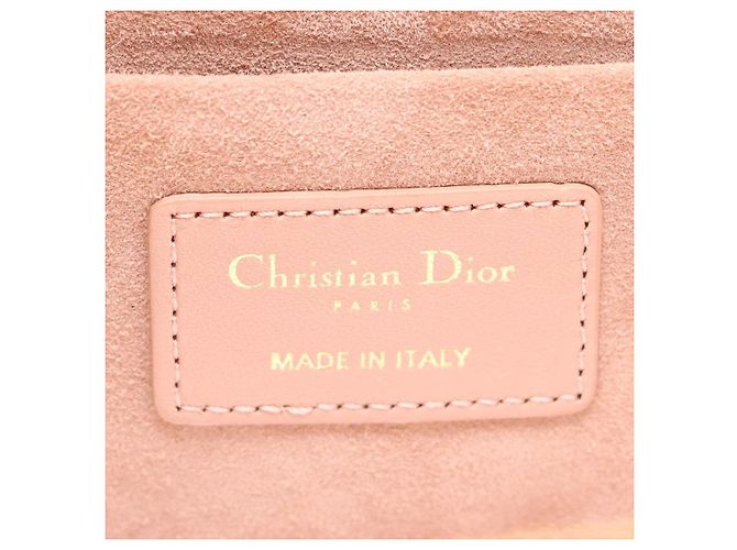 Dior Borsa a mano 2-Way Vanity Case Canvas Cannage Rosa - vista 11