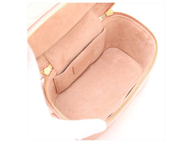 Dior Borsa a mano 2-Way Vanity Case Canvas Cannage Rosa - vista 8