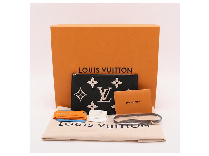 Louis Vuitton Borsa a spalla Shopper Neverfull MM in pelle Empreinte Nero - vista 11
