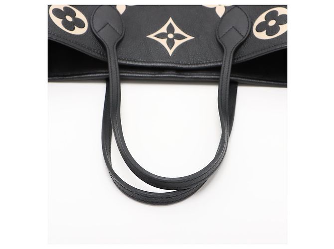 Louis Vuitton Borsa a spalla Shopper Neverfull MM in pelle Empreinte Nero - vista 5