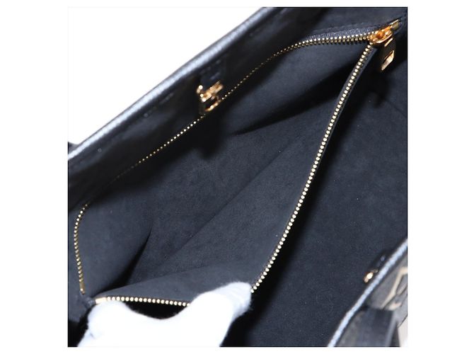 Louis Vuitton Borsa a spalla Shopper Neverfull MM in pelle Empreinte Nero - vista 8