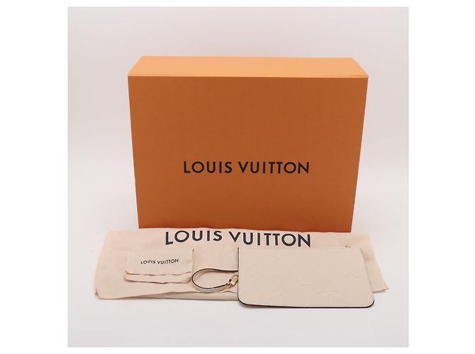 Louis Vuitton Borsa a tracolla Shopper Neverfull MM in pelle Empreinte Bianca Bianco - vista 11