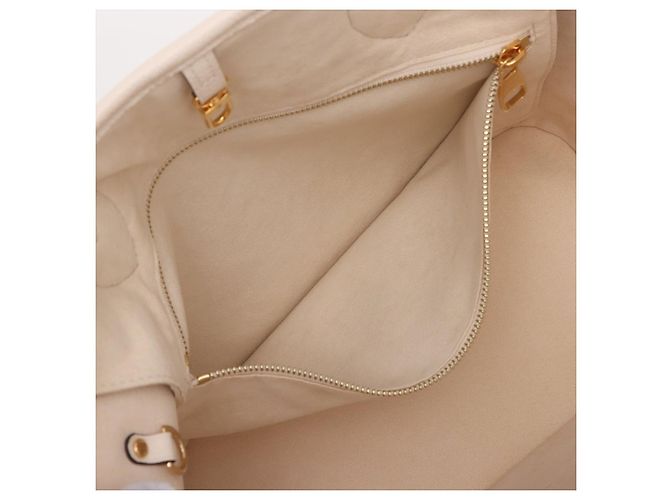 Louis Vuitton Borsa a tracolla Shopper Neverfull MM in pelle Empreinte Bianca Bianco - vista 8