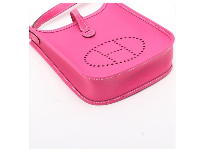 Hermès Evelyne 16 TPM Epsom Leather Hobo Crossbody Rose Tyrien Rosa - vista 4